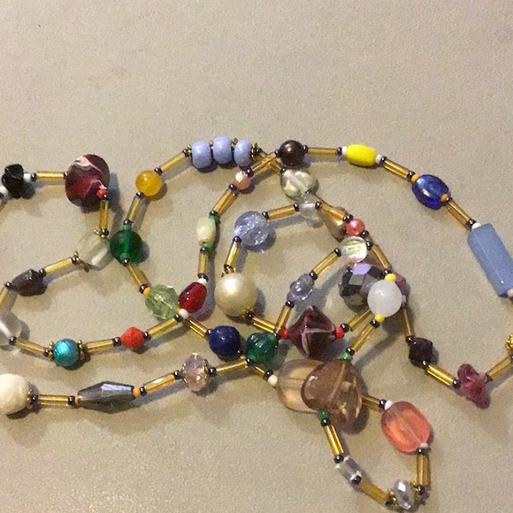 JEWELRY SALE ... HandCrafted Bead Soup Long Necklace about 30"  ...… x2 - Picture 2 of 7